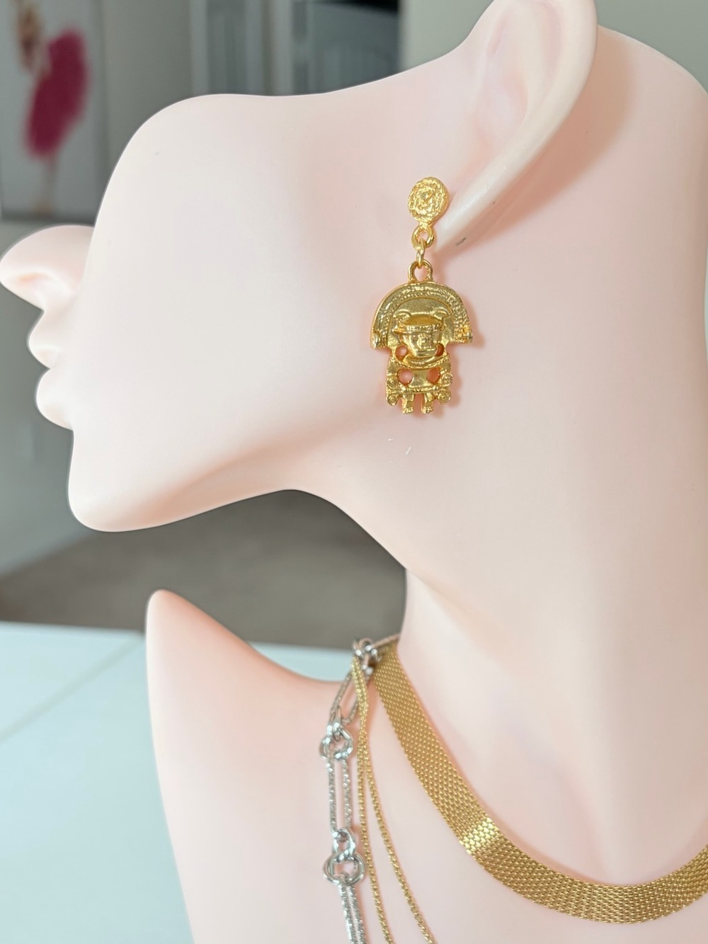 24K Ancient Pharaons Earrings.